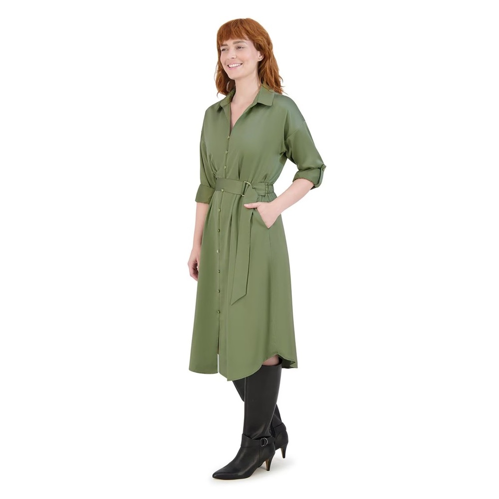 NWT French Connection Button Up Tie Front Shirt Dress